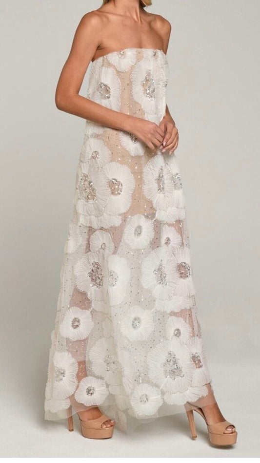 Margot Flower Maxi Gown Dress