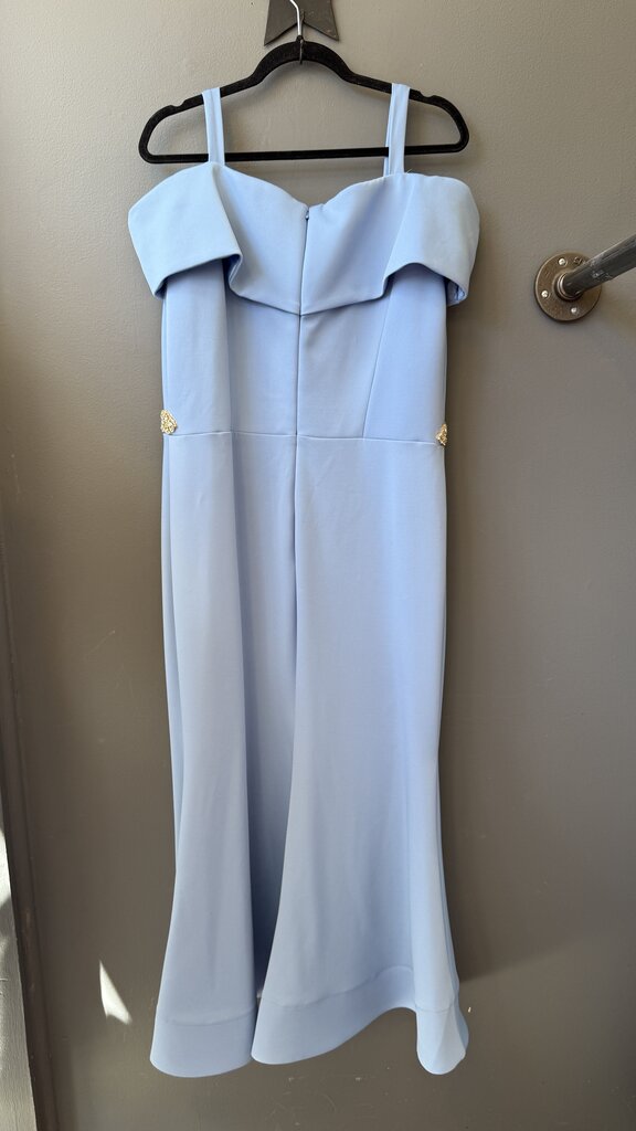 Petite Off the Shoulder Gown Maxi Dress