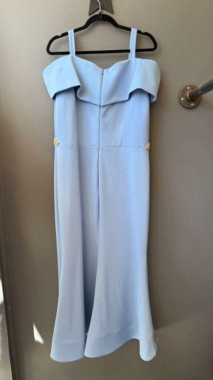 Petite Off the Shoulder Gown Maxi Dress