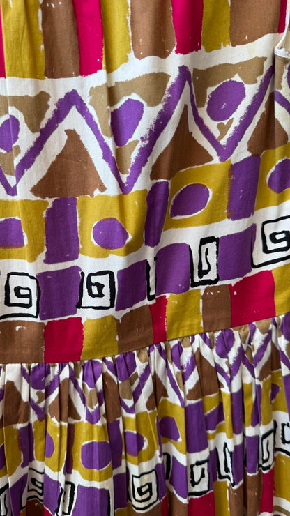 Print Cotton Fit Flare Dress