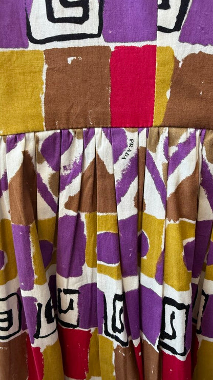 Print Cotton Fit Flare Dress