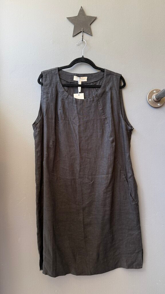 Linen Sleeveless Shift Dress