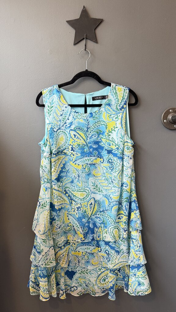 Tiered Chiffon Paisley Aline Dress