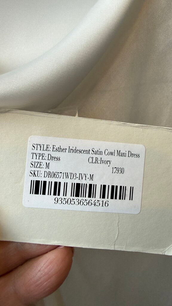 Satin Cowlback Halter Maxi Gown Dress