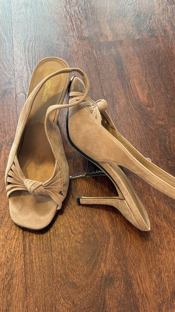 Suede Square Toe Slingback Heels