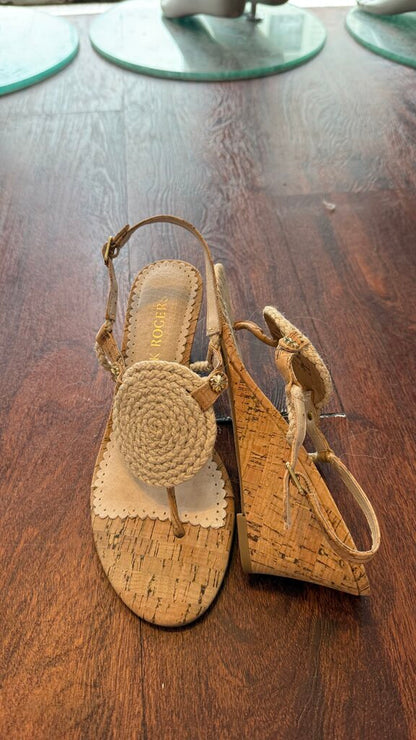 Rope Cork Wedge Sandals