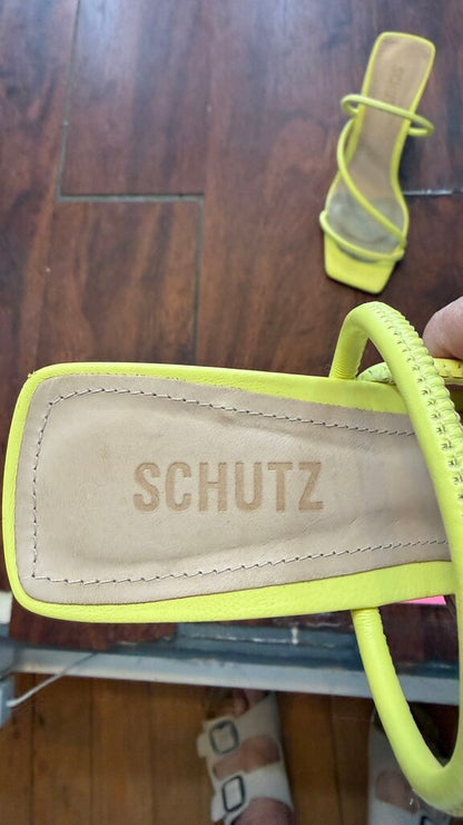 Neon Strappy Wedges