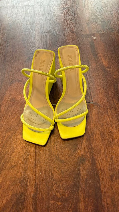 Neon Strappy Wedges