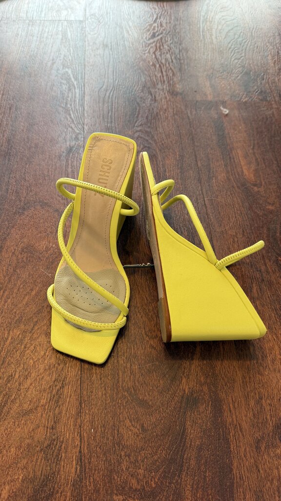 Neon Strappy Wedges