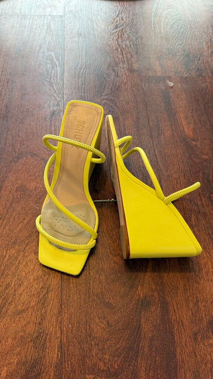 Neon Strappy Wedges