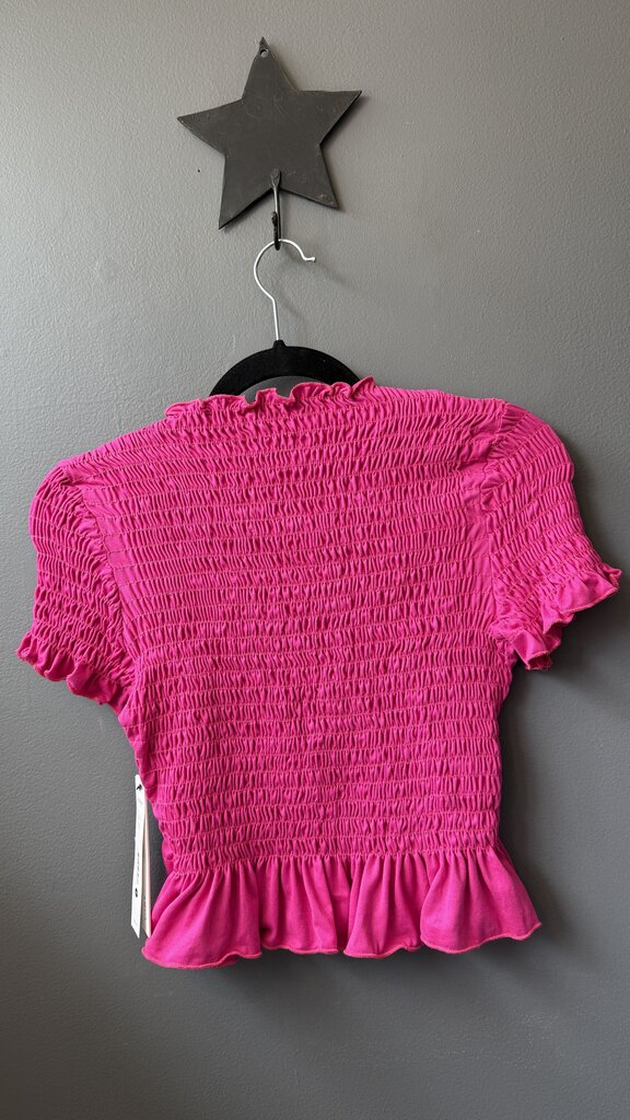 Smocked Ruffle Hem Top