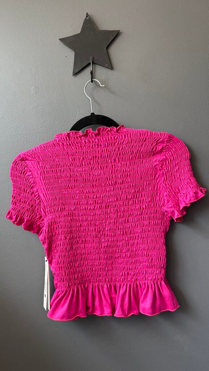 Smocked Ruffle Hem Top