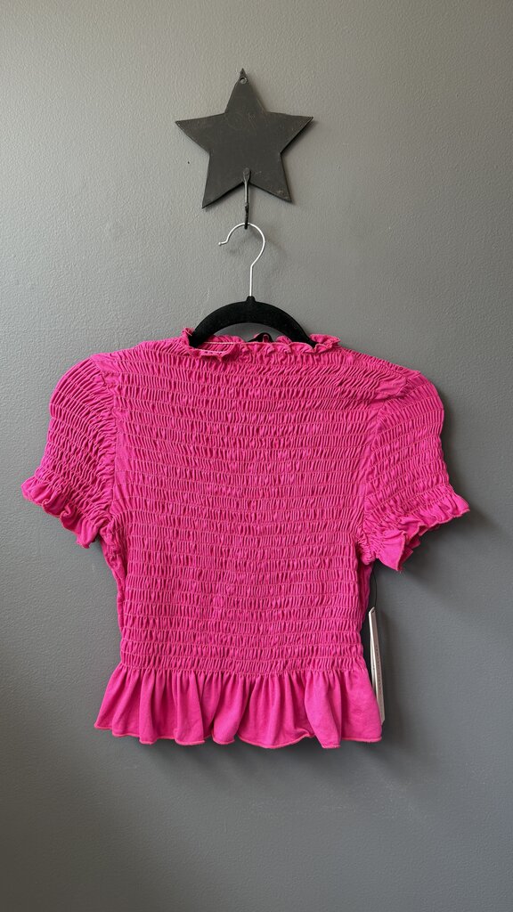 Smocked Ruffle Hem Top