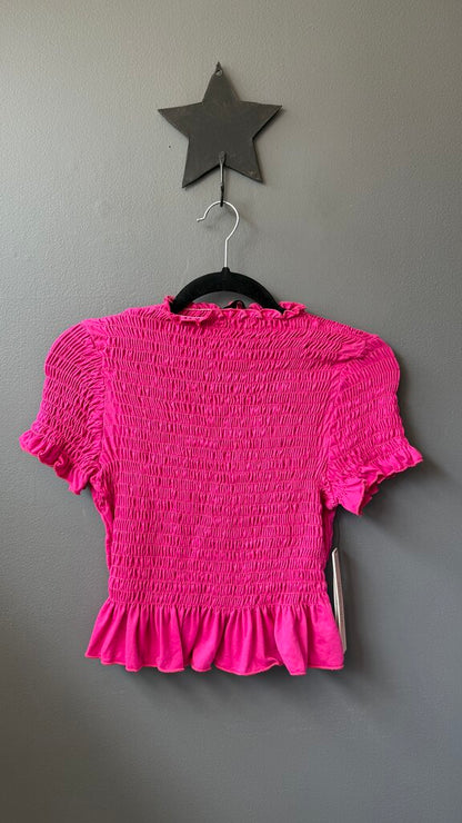 Smocked Ruffle Hem Top