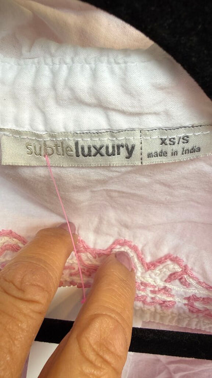 Embroidered Tissue Cotton Button Up Shirt