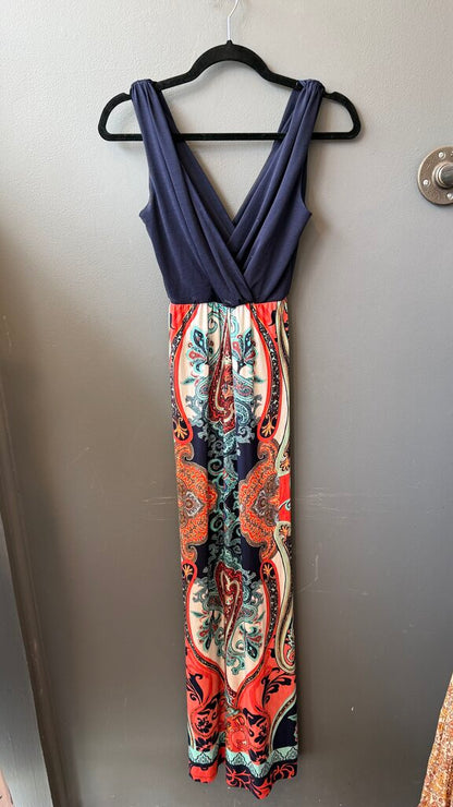 Paisley Jersey Maxi Dress