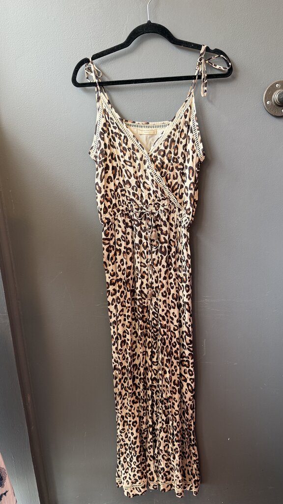 Leopard Surplice Jumpsuit