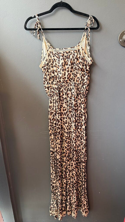 Leopard Surplice Jumpsuit
