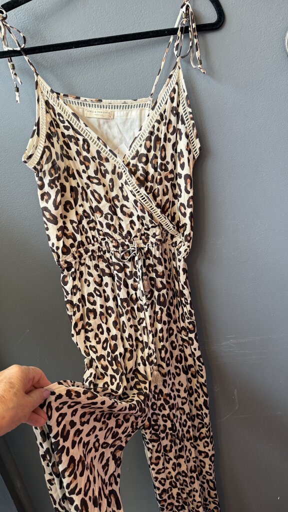 Leopard Surplice Jumpsuit