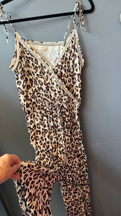 Leopard Surplice Jumpsuit