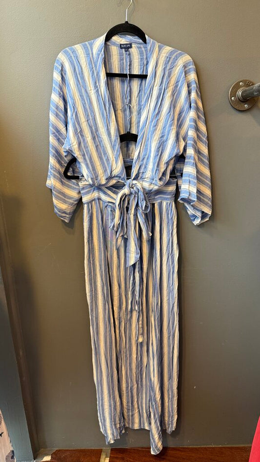 Stripe Wrap Top + Maxi Skirt