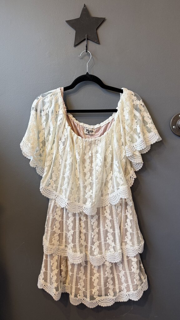 Tiered Lace Off the Shoulder Dress
