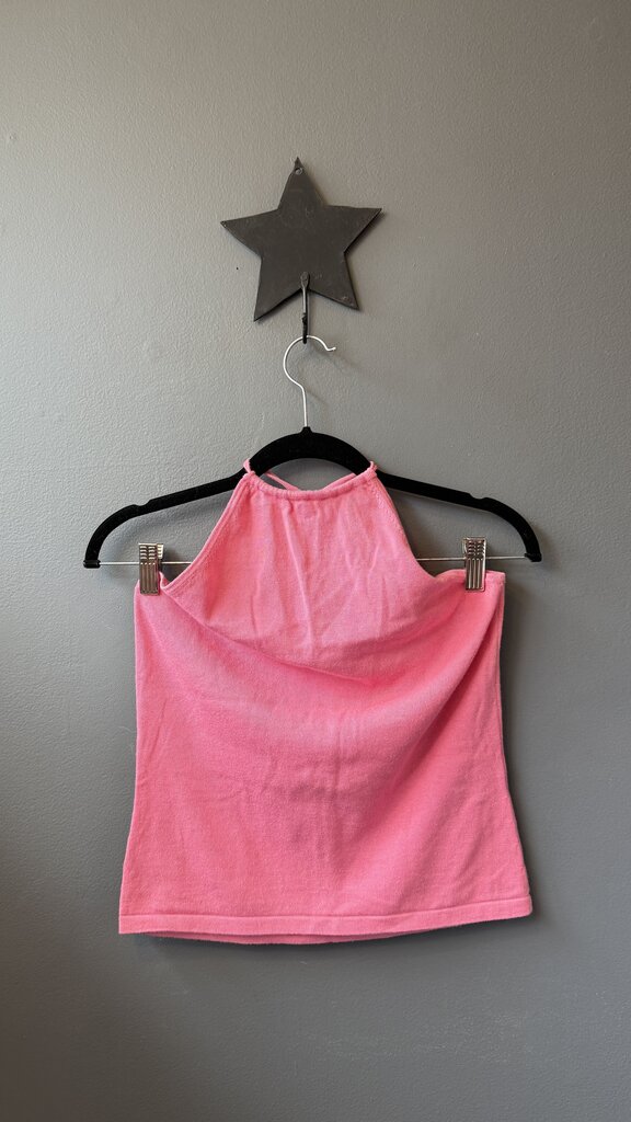 Vintage Pima Cotton Knit Halter Tank Top