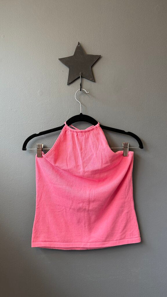 Vintage Pima Cotton Knit Halter Tank Top