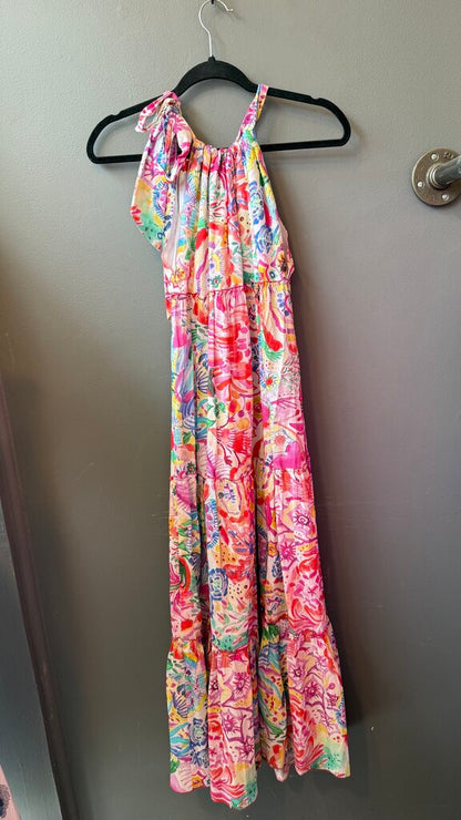 Halter Printed Maxi Dress