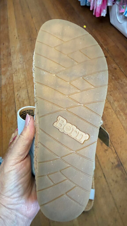 Suede Cork Platform Sandals
