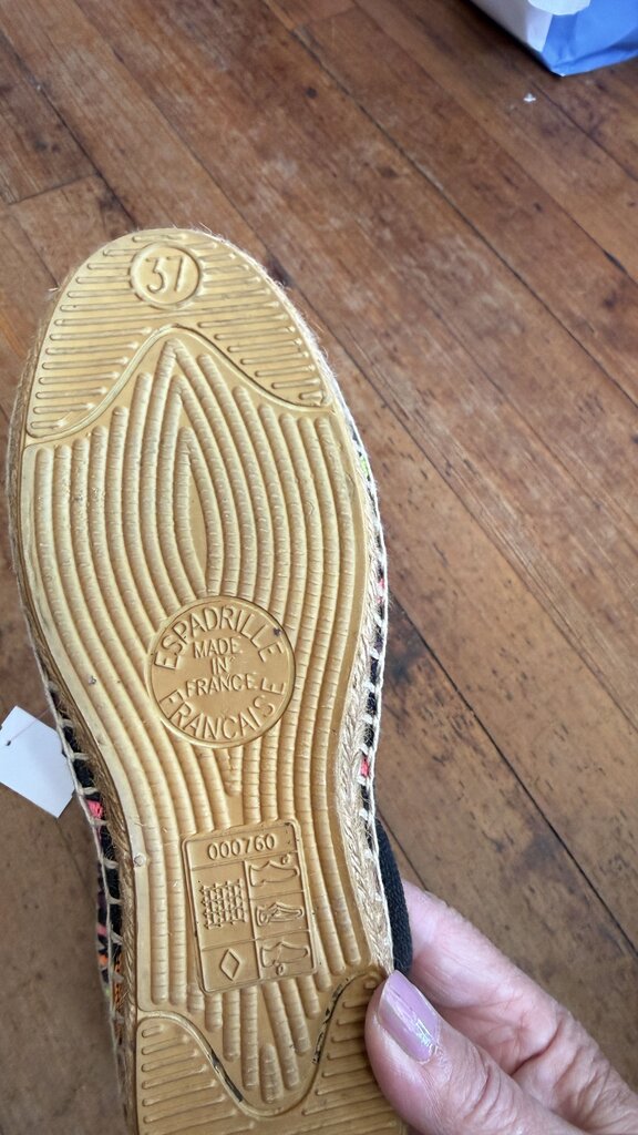 Neon Stripe Espadrille Flats