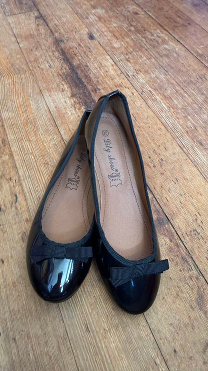 Patent Bow Ballet Flats