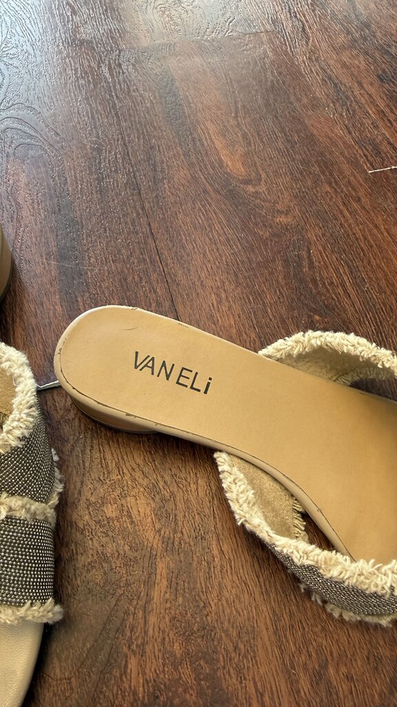 Shimmer Cross Tiny Heel Sandals