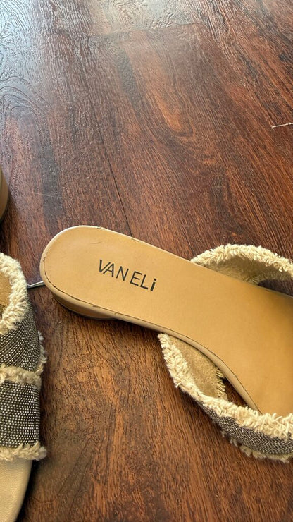 Shimmer Cross Tiny Heel Sandals