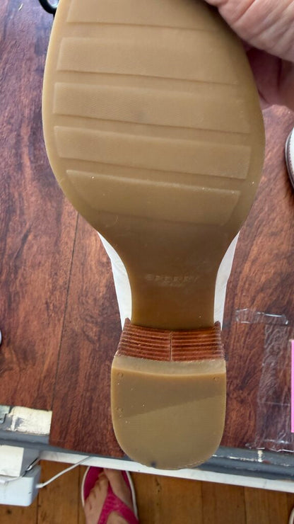 Leather Stack Heel Loafers