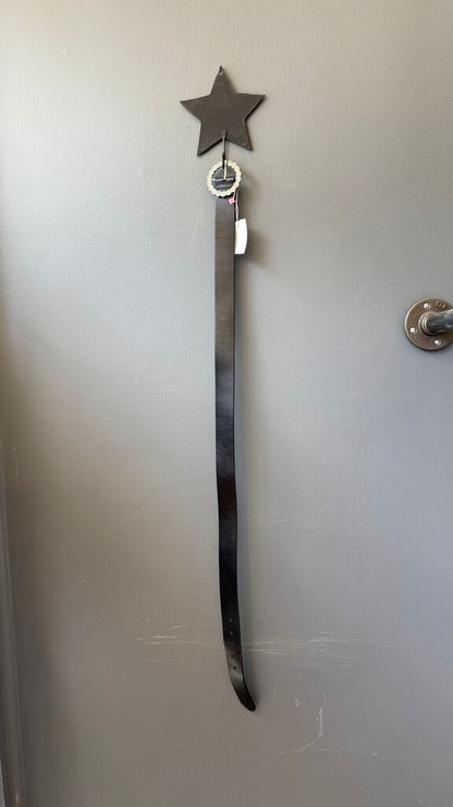 Gem Buckle Leather Belt