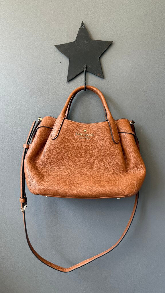 Top Handle Leather Crossbody Satchel