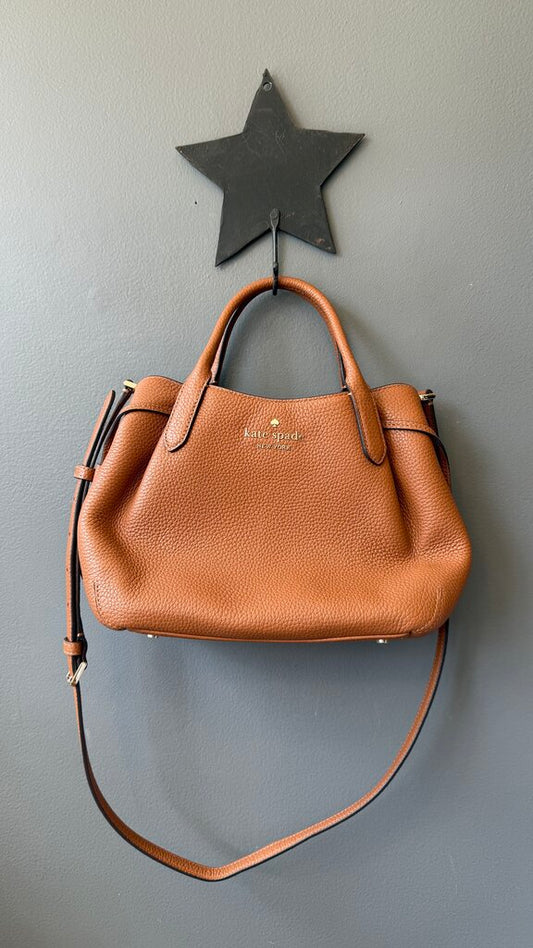 Top Handle Leather Crossbody Satchel