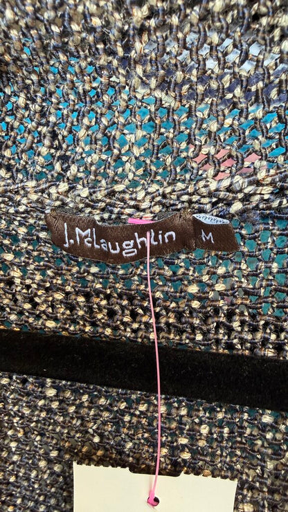 Metallic Fleck Vest Cardigan Sweater