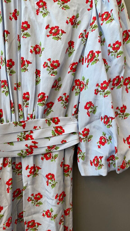 Floral Silk Blend Midi Dress