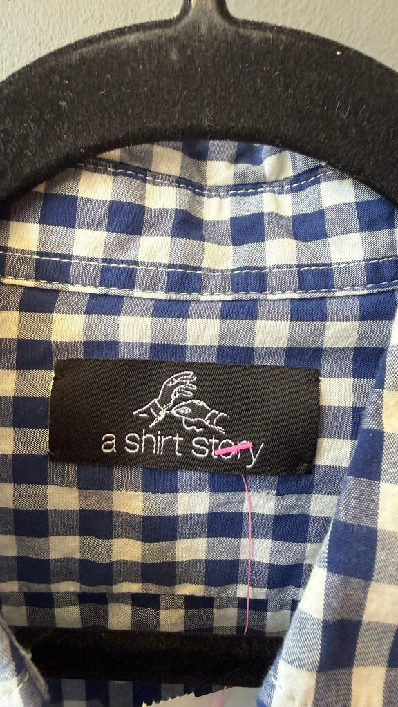 Gingham Raw Hem Button Up Shirt