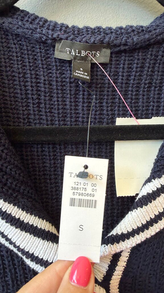 Sailor Collar Gold Button Cardigan Sweater