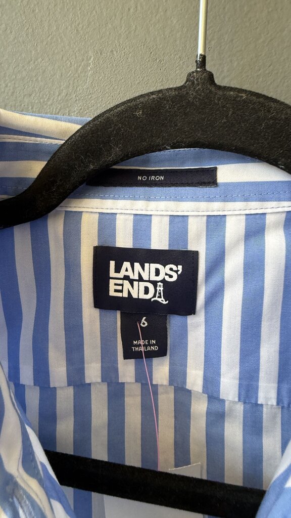 No Iron Stripe Button Up Shirt