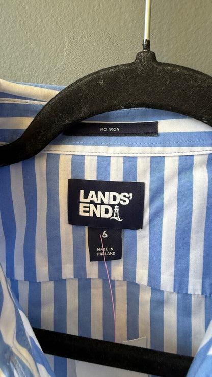 No Iron Stripe Button Up Shirt