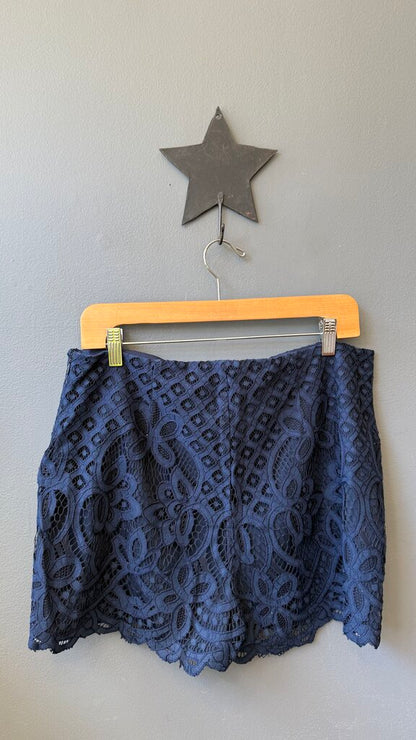 Lace Side Zip Shorts