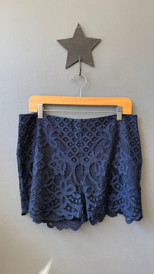 Lace Side Zip Shorts