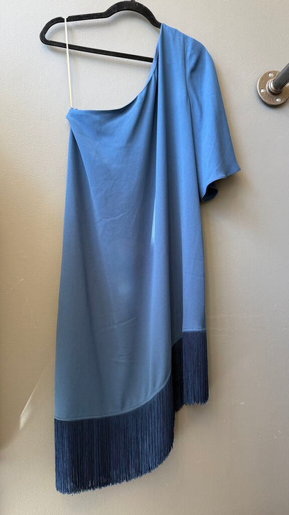Fringe Hem Cocoon Dress