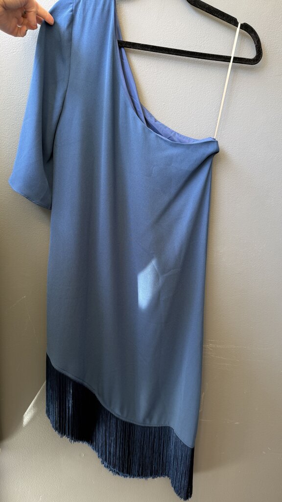 Fringe Hem Cocoon Dress