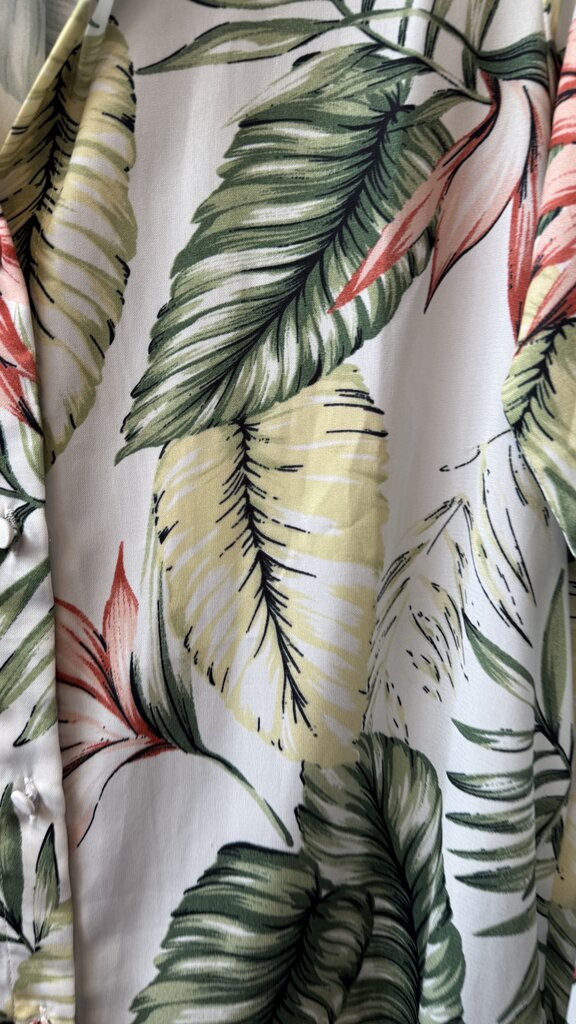 Leaf Print Shirtdress