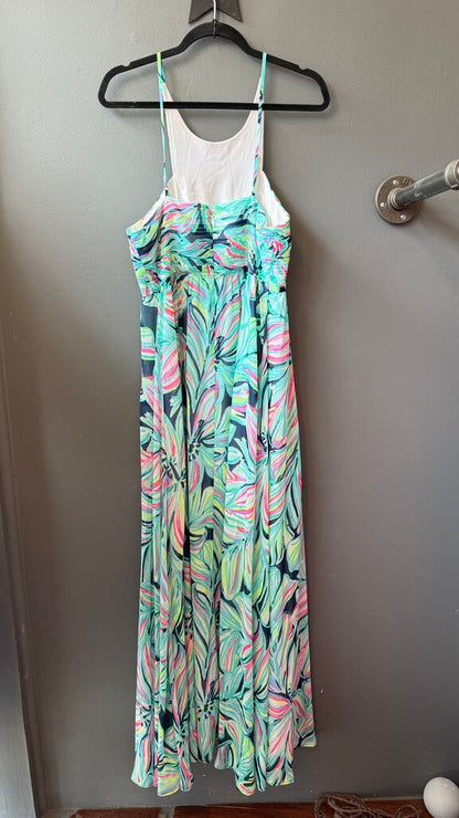 Chiffon Beaded Maxi Dress